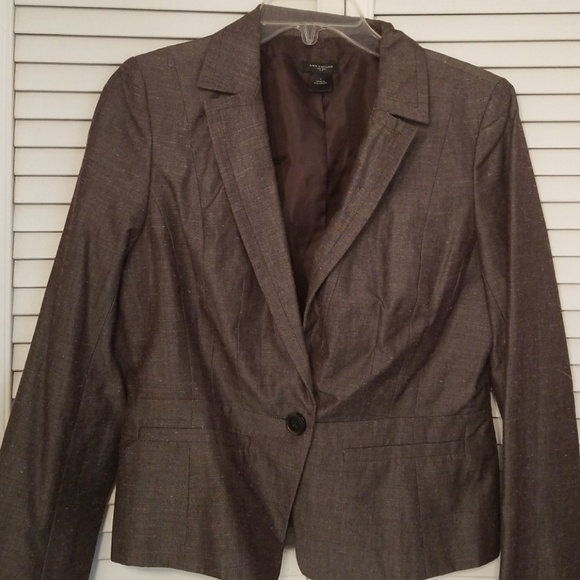 Ann Taylor taupe skirt suit size 4 - Picture 1 of 4